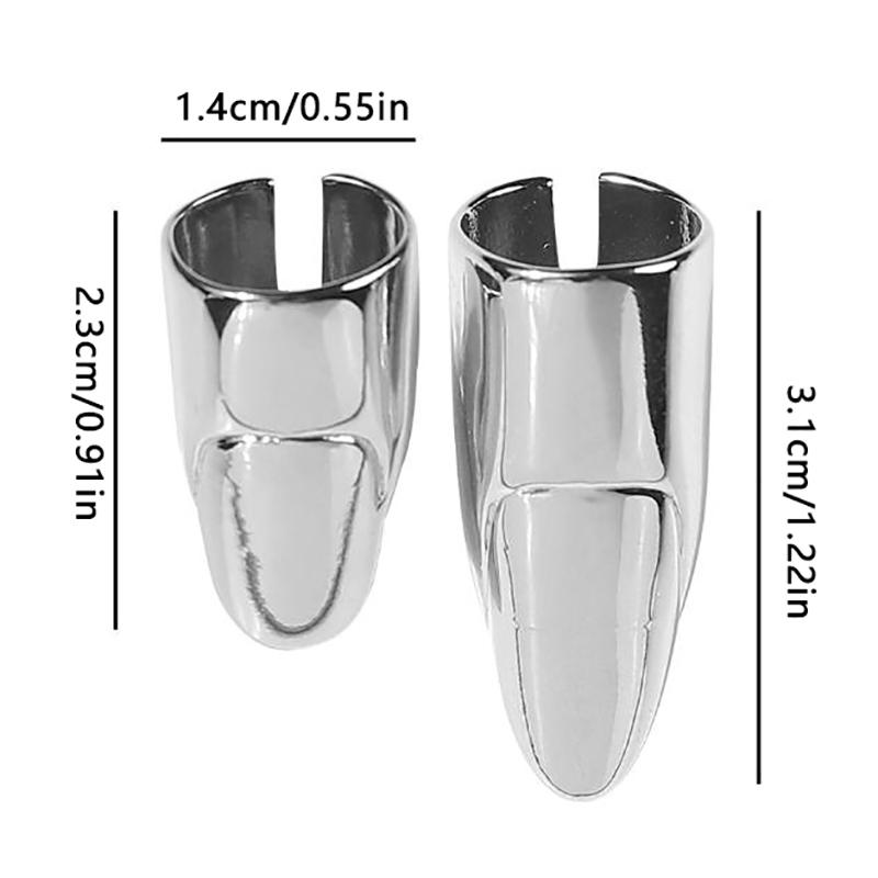Anello Coprimanico Metallico Gotico alla Moda per Donne Ragazze Punk Gotico Copertura Protettiva per Punta delle Dita Anello Unghia Finta Gioielli da Festa Regali