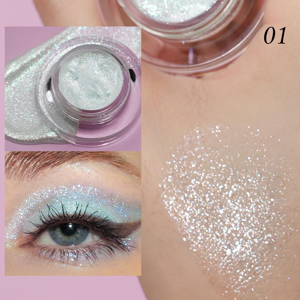 YOUNG VISION Liquid Gel Glitter Eyeshadow, Face & Body, Quick-Dry, Sheer Waterlight Liquid Gel Formula, Easy Blend for Long Lasting Galactic Glow