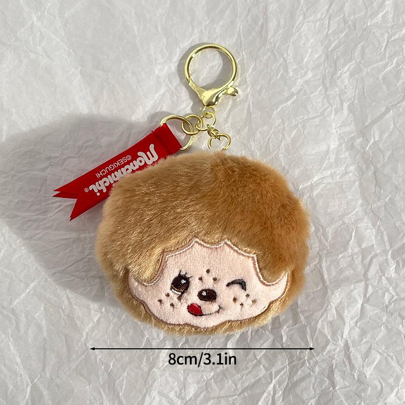 Monchhichi Doll Keychain Kawaii Bags Hanging Pendants Children's Day Birthday Gift Backpack Keyring Ornament Party Favor