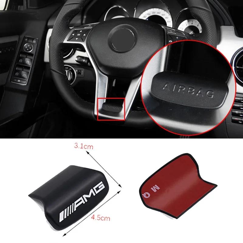 AMG Emblem Car Steering Wheel Sticker Accessories For Mercedes Benz Brabus Maybach Smart W204 GLC CLA W205 W203 W206 W108 W124