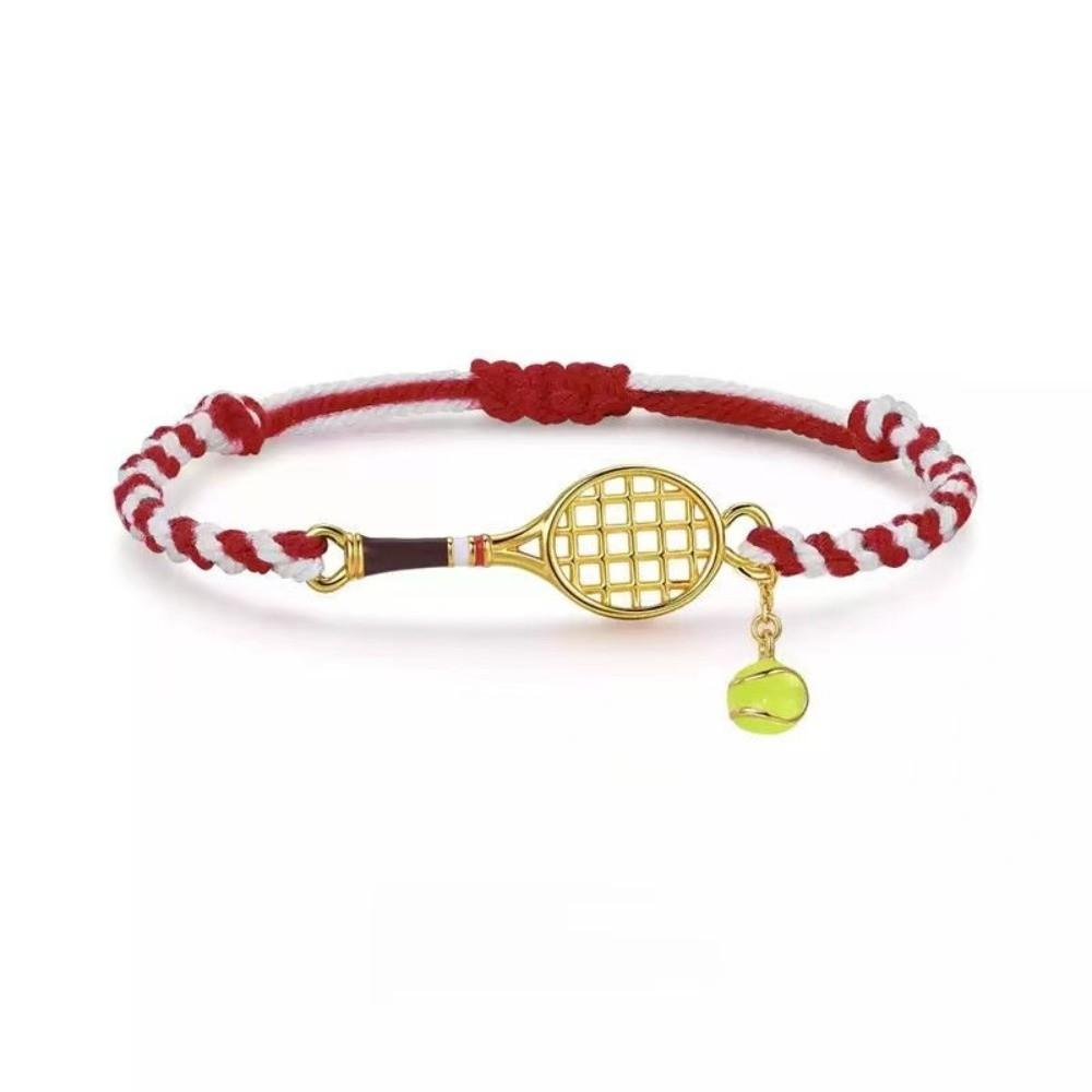 Lightweight Sporty Necklace Handwoven Couple Hand Chain Fashion Tennis Racket Bracelet Unisex