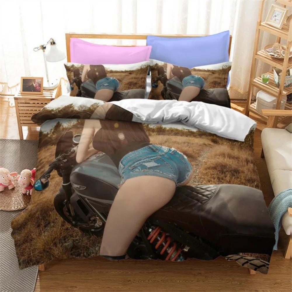 Bikini Beautiful Sexy Girls Bedding Set King Queen Twin Size Duvet Cover Set With Pillowcase Polyester Bed Linen For Teens Adult