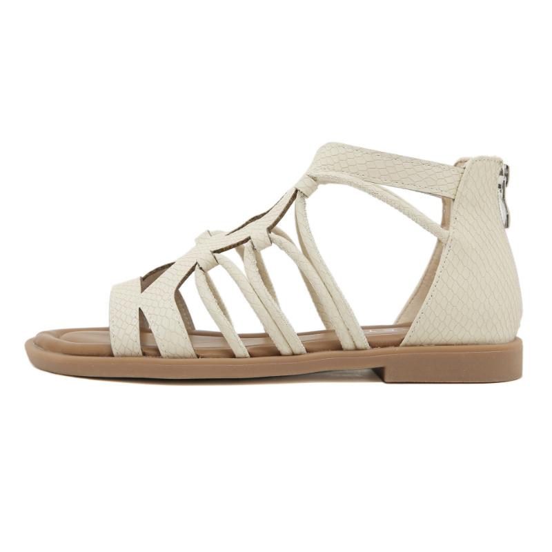 Summer Roman Lace-Up Flat Shoes Soft Sole Comfortable And Stable Sandals For Women Fashion Casual Boho Style Ethnic Style