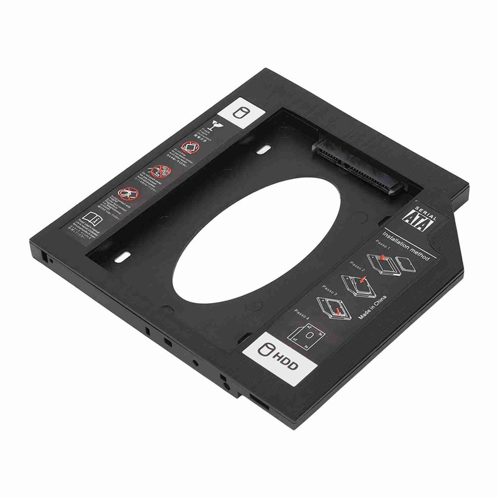HDD Caddy Bay General 9.5mm 2.5in SATA To SATA 2nd HDD SSD Hard Drive Tray Cover for Laptop CD DVD ROM Drive Slot