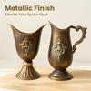 Antique Metal Flower Arrangement Vases Bronze Urn Planter Home Decors With Classical Embossed Pattern Outdoor Indoor Use