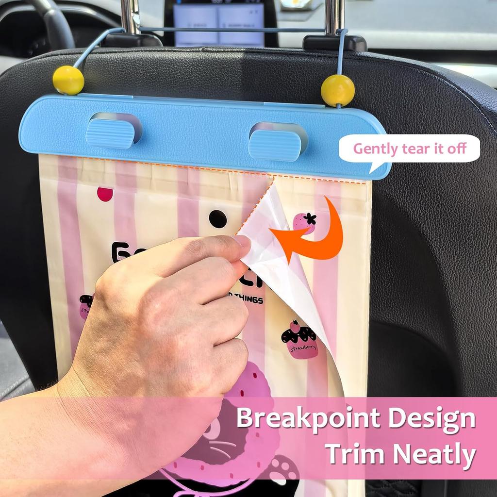 Accmor Disposable Car Trash Bag, 20 Pcs Car Garbage Bag Hanging Vehicle Trash Can Auto Rubbish Pouch Dustbin Bags Garbage Container Car Accessories,