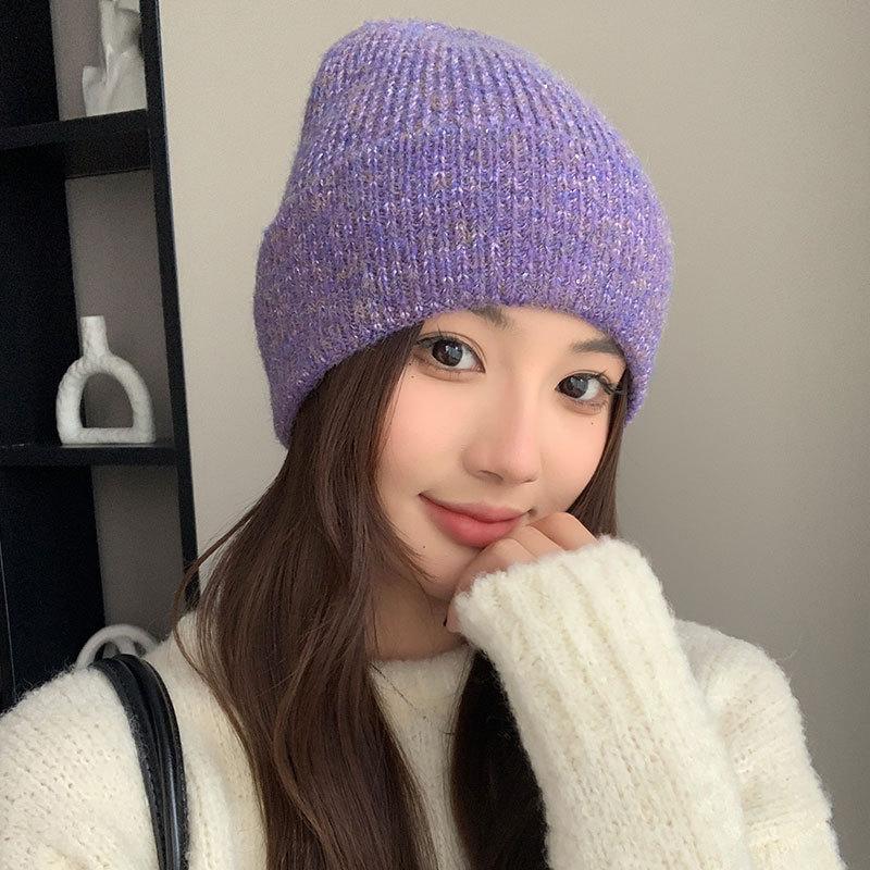 Warm hat women's autumn and winter fashion Symphony pullover, ear protector, wool hat, moisture and cold-proof knitted hat