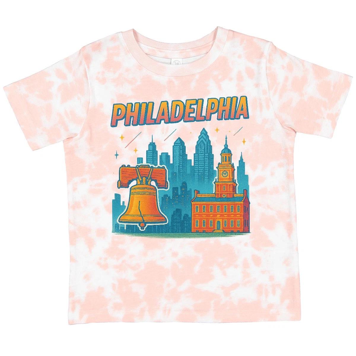 Inktastic Philadelphia Cityscape Retro Skyline Toddler T-Shirt Sunset Child Kid 110
