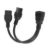 Dual IEC320 C19 to C20 Cord Female to Male Universal Y Splitter Power Cable for Desk Lamp LCD Monitor 12.6in