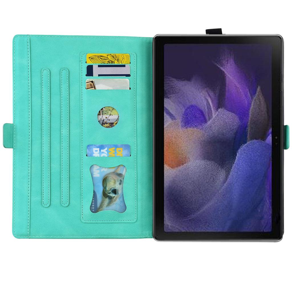Applicable to Samsung Tab A9 + 11 inch 2026 tablet leather case A11 matte love butterfly embossed card holder