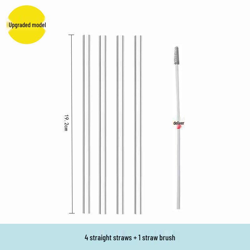 

Enhanced Heat-Resistant Recyclable Glass Straw - Non-Disposable, Lipstick-Proof for Students 1-pack [Includes Straw Brush]