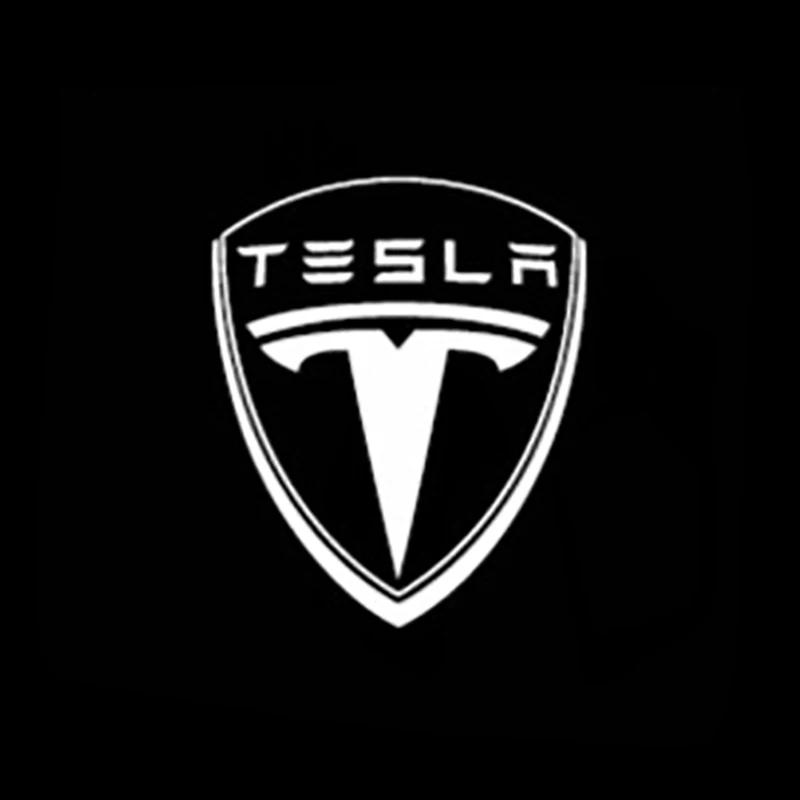 Car Sticker Tesla 2/4PSC Tesla Welcome Light for Tesla Model Y 3 S X Car Door LED Projector puddle lights Ultra-Bright Welcome L