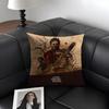 SSaw MassacreE Movie Cushion Cover Natural Linen Organic Fabric DoubleSided Printing Sofa Home Decor Gift Pillow Case