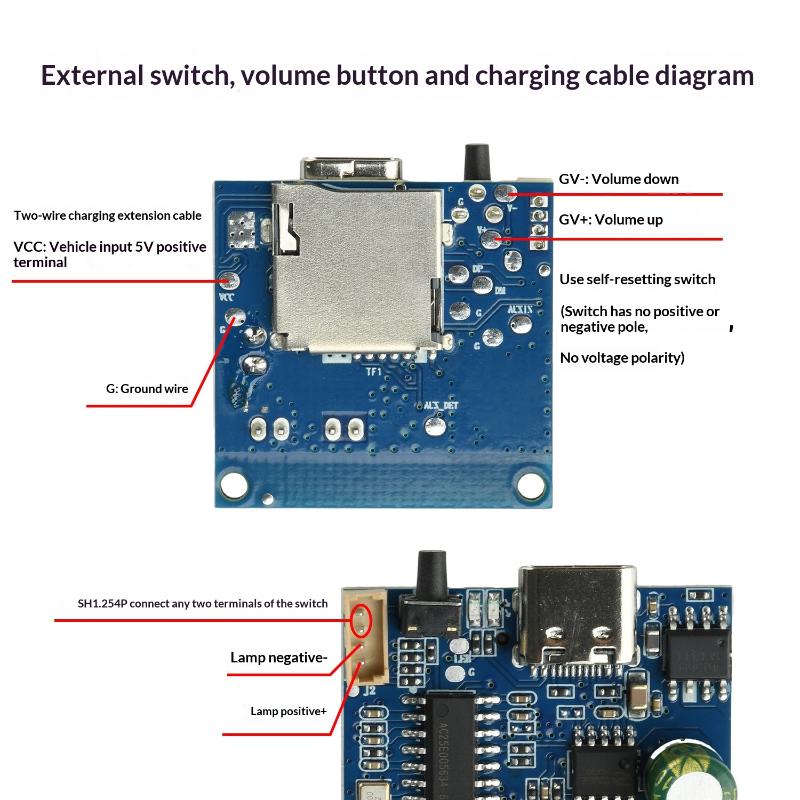 Mini-Größe Bluetooth Audioverstärkerplatine Typ-C-Anschluss TWS-Pairing-Funktion für kabellose Audio-System-Upgrades