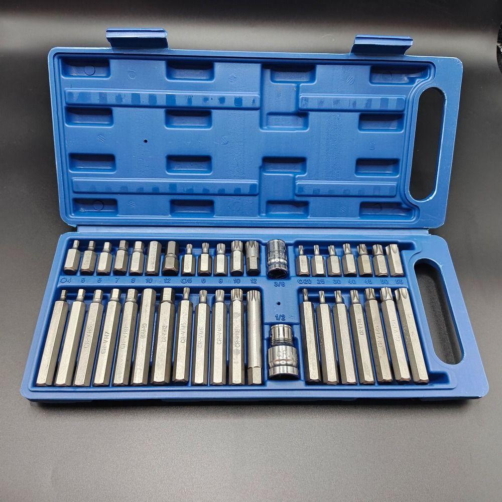 40Pcs High Quality Hexagonal Wrench Set Extended Screwdriver Batch Head Set  Automotive Repair