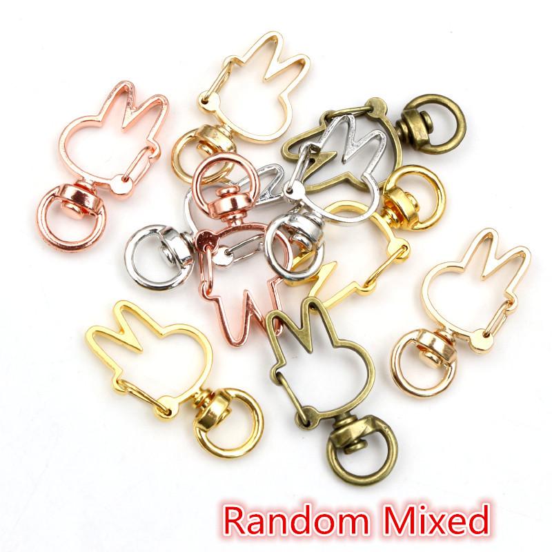 10pcs Random Mixed Snap Hook Trigger Clips Buckles For Keychain Lobster Clasp Hooks for Necklace Key Ring Clasp Jewelry Supplies