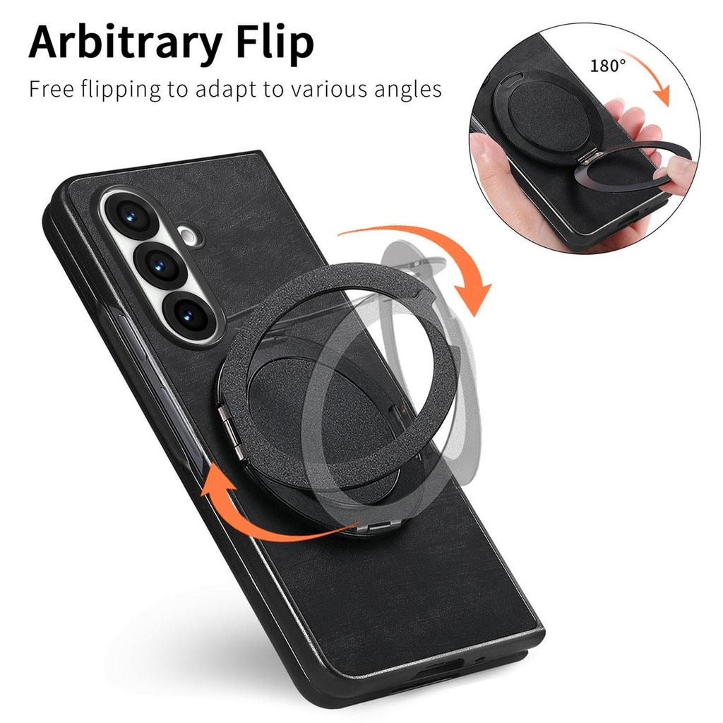 Skórzany portfel etui Galaxy Z Fold6 z miejscem na karty dla Samsung Z Fold7 - Wielofunkcyjne składane etui ochronne