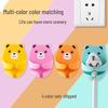 Gancho Plugue em Forma de Urso: Porta-Tomadas Urso de Desenho Animado Sem Furos para Cozinha e Casa