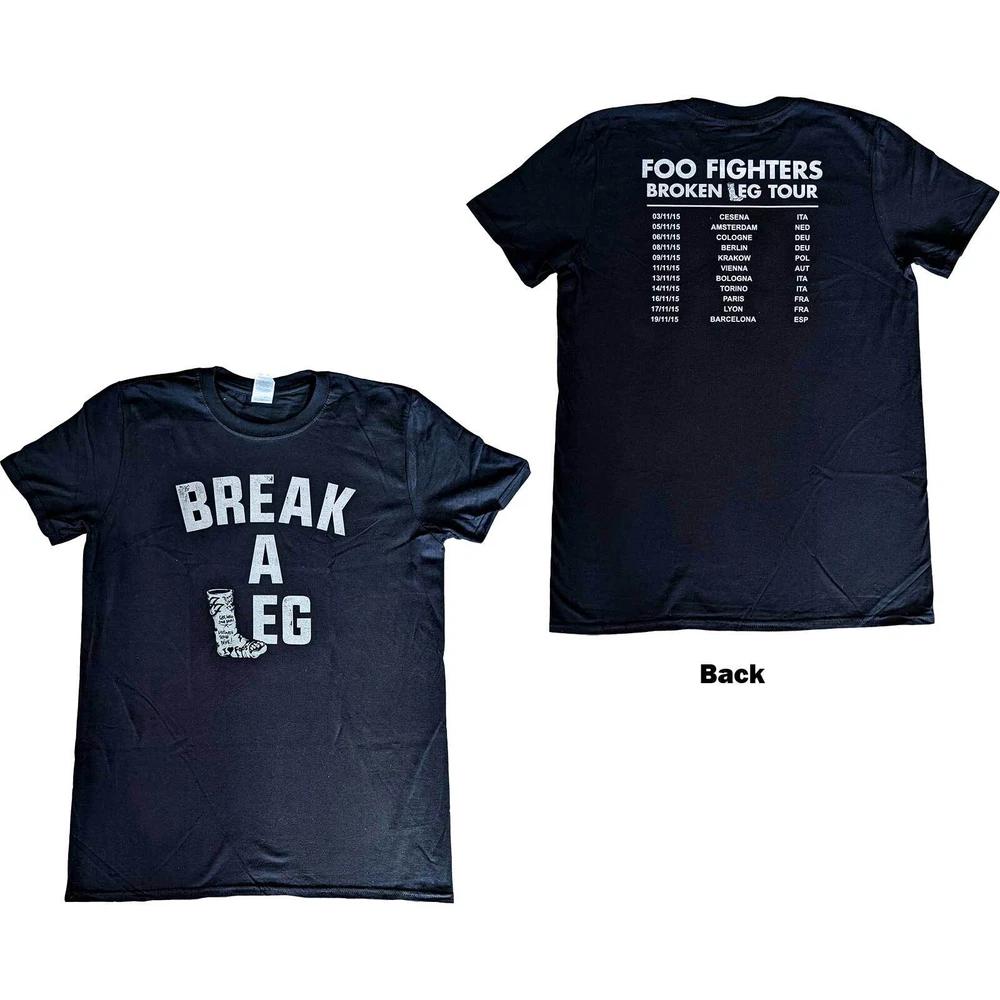 Foo Fighters Unisex TShirt Break A Leg (Back Print) (ExTour) S