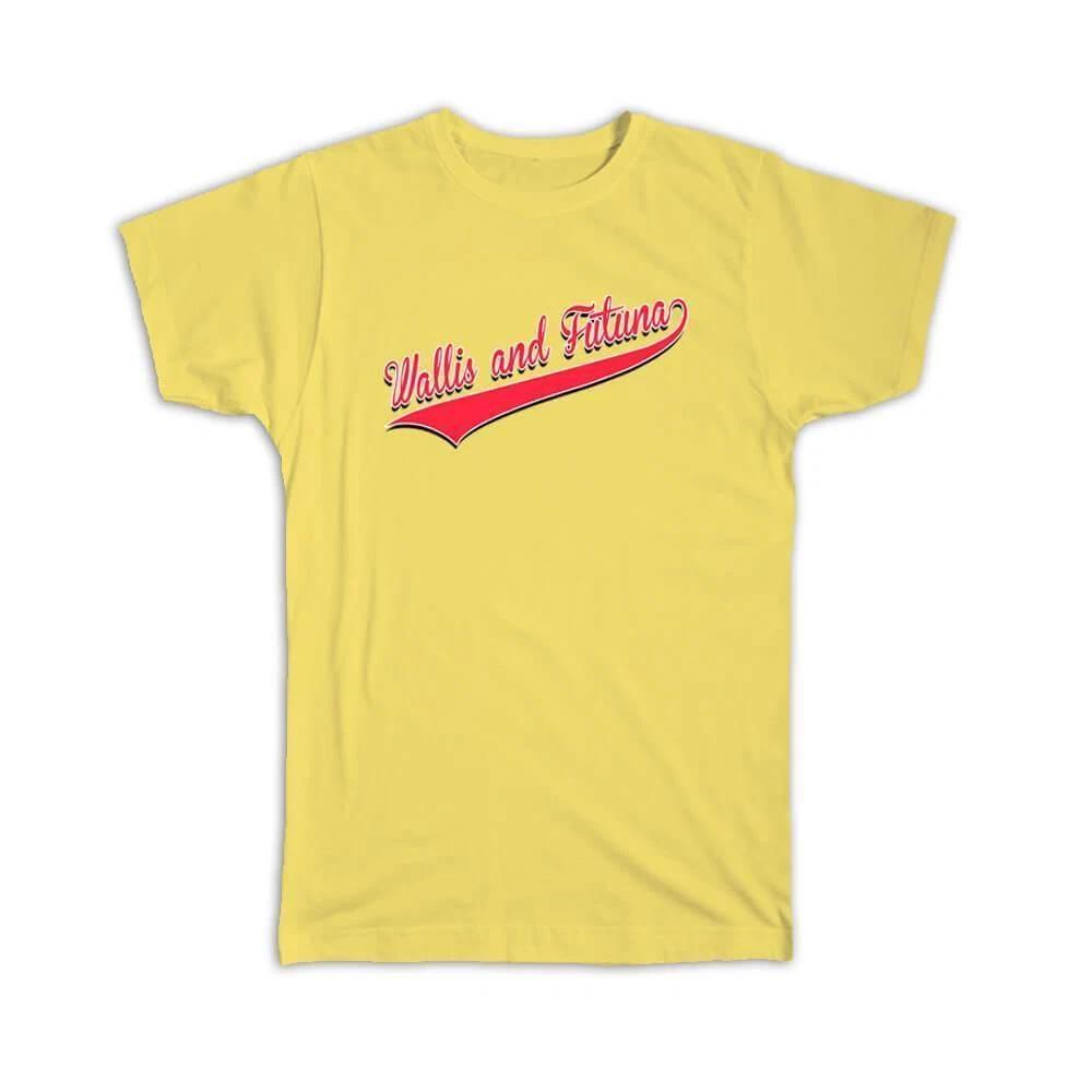 

Gift T-Shirt : Wallis and Futuna Flag College Script Country Wallisian Expat 3XL