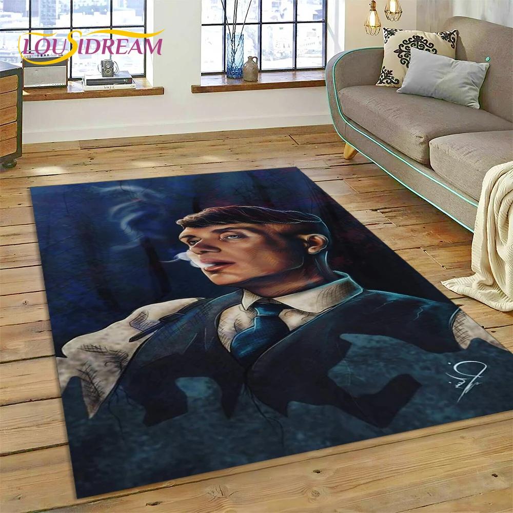3D P-Peaky Blinders Tommy Shelby HD Carpet Rug for Bedroom Living Room Home Sofa Decoration,Children Game Large Decor Floor Mat
