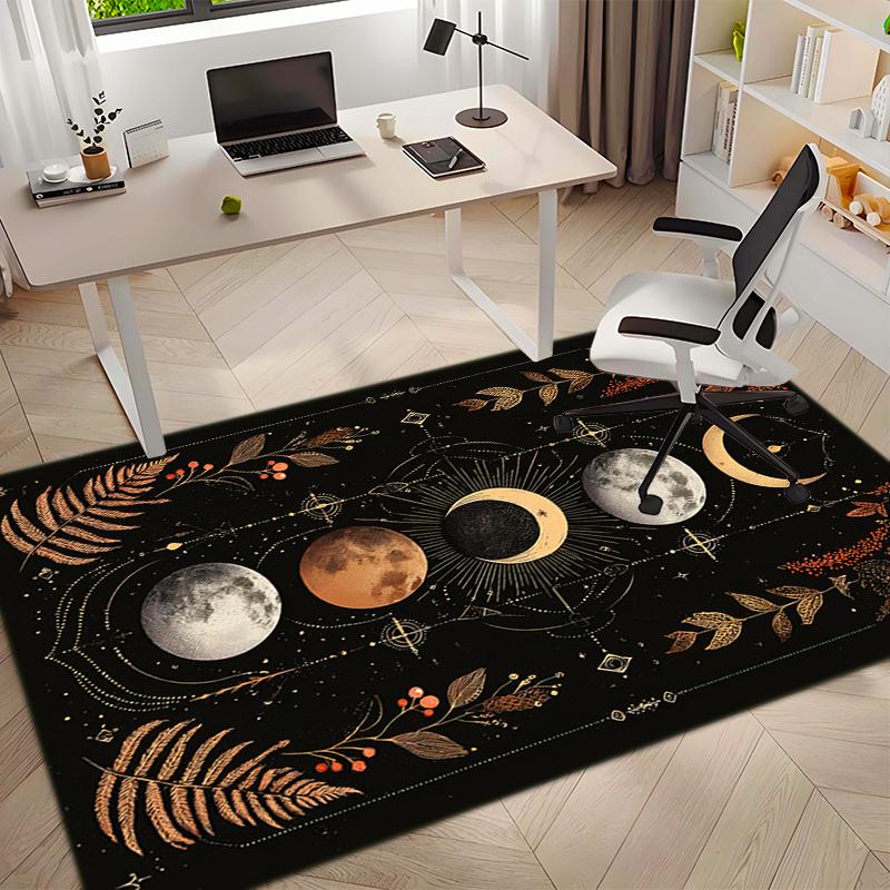 Mystical Lunar Phases Art Print Carpet Floor Mats Printing Christmas Gifts Fashion Art