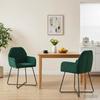 Dining Chairs 2 pcs Velvet Dark Green 55 x 50 x 84 cm