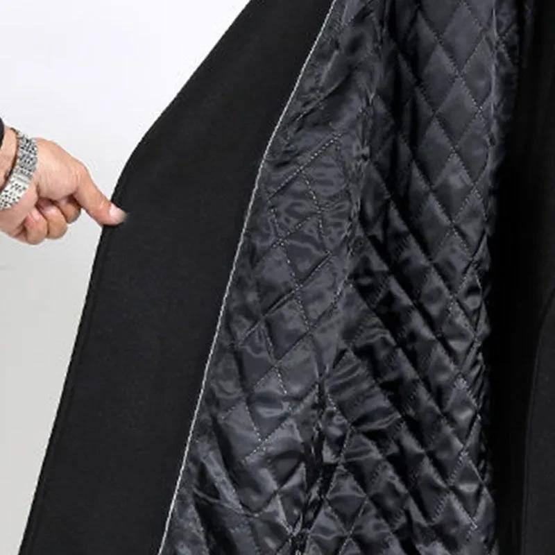 Giacca in Tweed da Donna Autunnale Stile Coreano Larga di Media Lunghezza Monocolore Cappotto Temperamentale