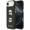 Karl Lagerfeld FW Grained Karl & Choupette Heads Pins & Logo iPhone Air Case Black