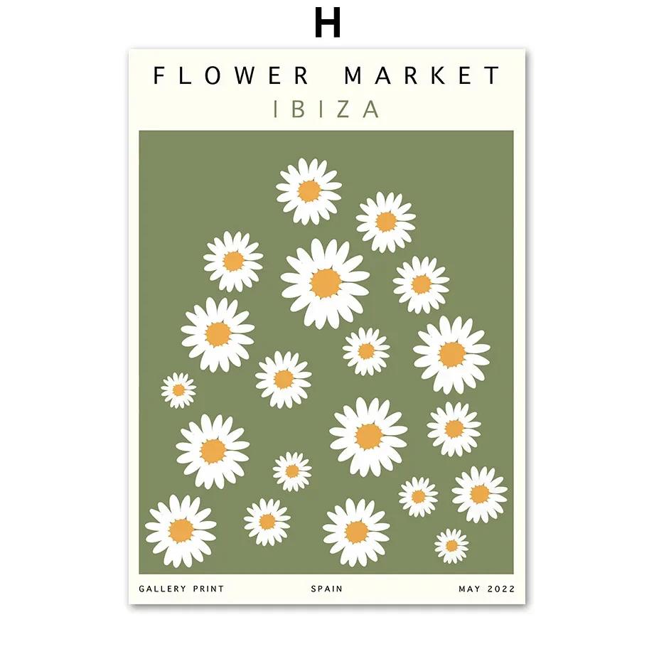 Abstract Matisse Flower Market Picasso Gallery Wall Art Canvas Painting  And Prints Nordic PostersPictures For Living Room Decor