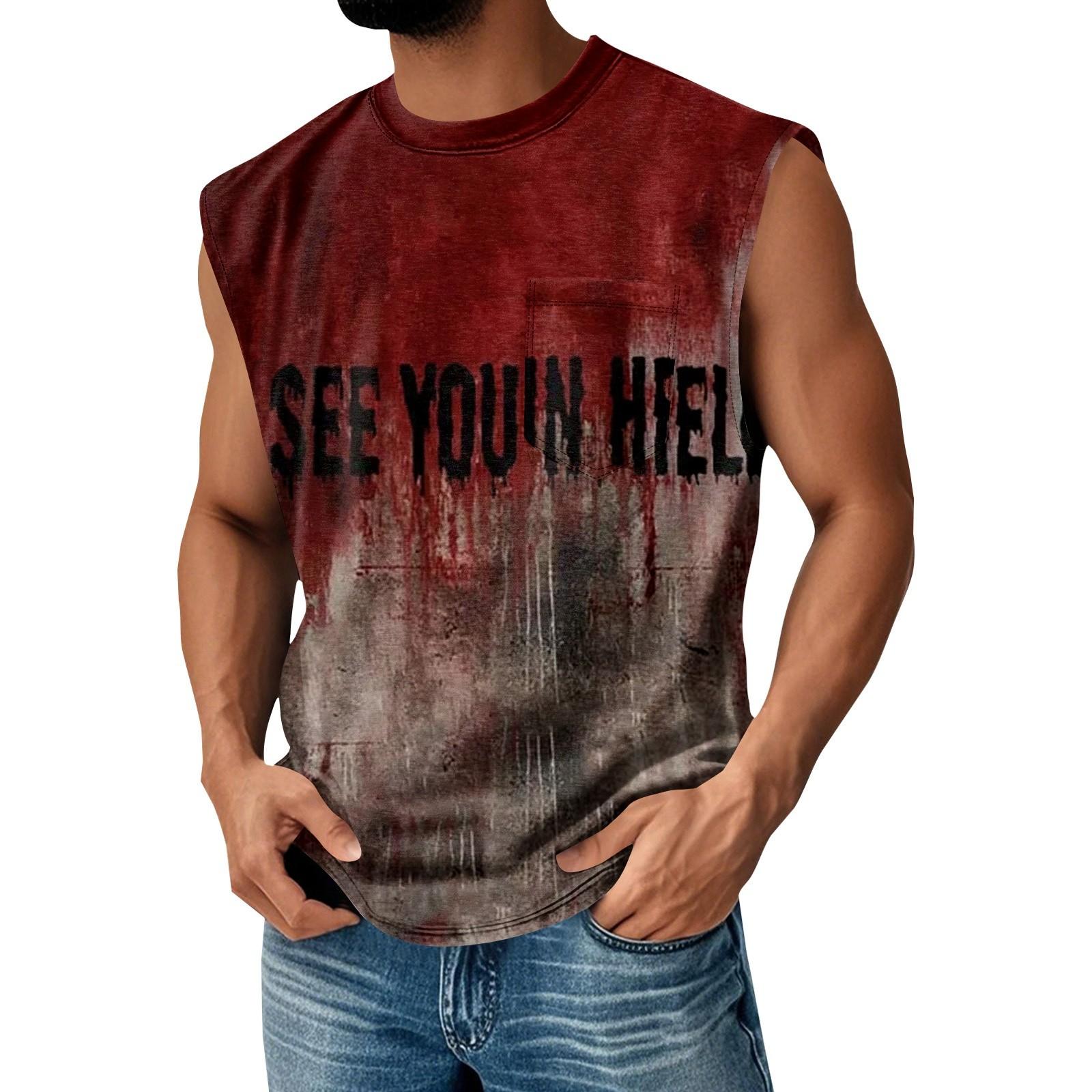 

Мужской летний однотонный спортивный жилет с карманами, мужской спортивный повседневный жилет XL винный