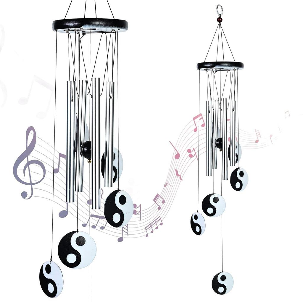 Hanging Bells for Home Decoration, Balcony, Living Room, and Bedroom | Home Décor Gift Items for Housewarming and Wall Décor (Silver, 4-Pipe)