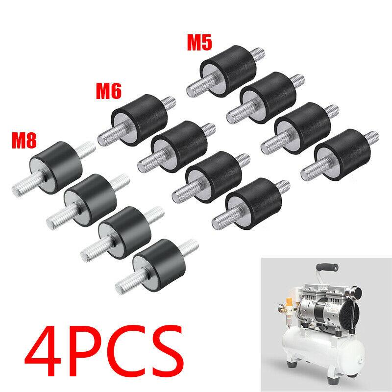 4X Vibration Damper Rubber Buffer Set Silent Block Metal Buffer with M5 M6 M8 Thread for Diesel Engines and Industrial Machinery