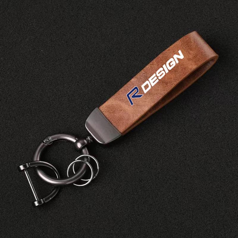 

Zinc Alloy Car Vintage Leather Keychain For Volvo R Design RDesign XC90 XC60 S60 V40 XC40 V60 V50 S40 C30 C70 C40 S70 S90 S80 T4
