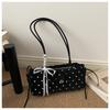 Casual Y2k Pillow Bag Polka Dot With Charm Shoulder Bag Large Capacity Long Shoulder Strap Underarm Bag Women