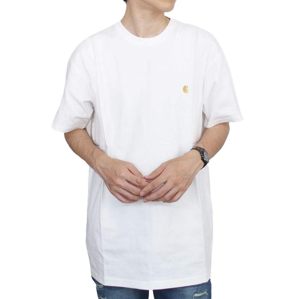 Progress Carharrt WIP Short Sleeve CHASE TEE EU Model Large Size Street One Point Brand Logo XL WHITE [Carhartt] Work-in T-shirt S/S [I026391] [Item]