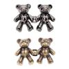 2Pcs Adjustable Jean Button Pins, Bear Shaped Waist Tightener Instant Jean Buttons for Jeans Pants, No Sewing Required