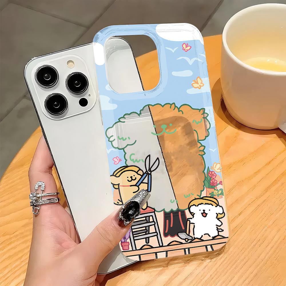 Lovely Line Puppy Cartoon Cute Dog Phone Case for Xiaomi Redmi 12C 10 10C 9 9A 9C 9T Note 13 12 11 Pro Plus 4G 5G Clear Cover