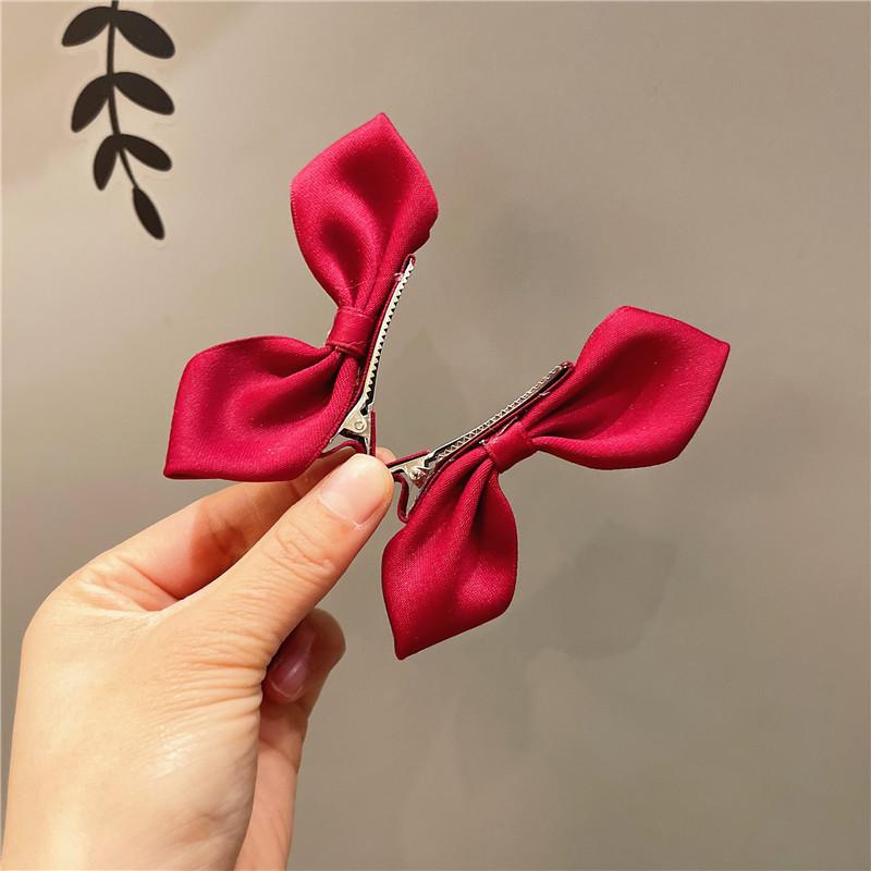 Girls' Cute Black Bow Hair Clip Pair - Simple Children's Hair Accessories