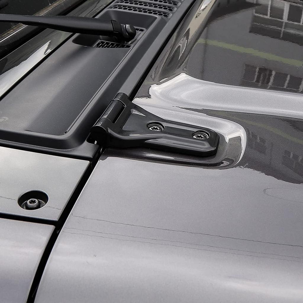 A Pair Car Hood Hinge Protector Trim Cover  Exterior Decoration  Accessories For Jeep Wrangler JL 2018 2019 2020 2024 2024