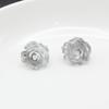Resin Transparent 3D Flower Big Stud Earring for Women Personality Creative Lovely Simple Wedding Jewelry Girl Gift Brincos