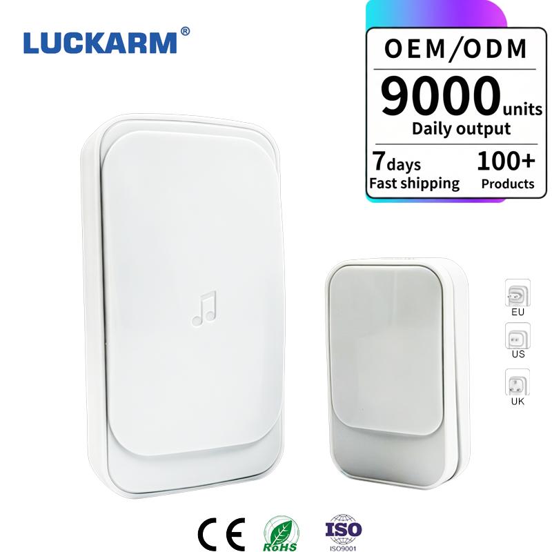 Low-Power Wireless Doorbell Home Product for Villa and Home Use Self Powered Doorbell (White,Wireless) белый