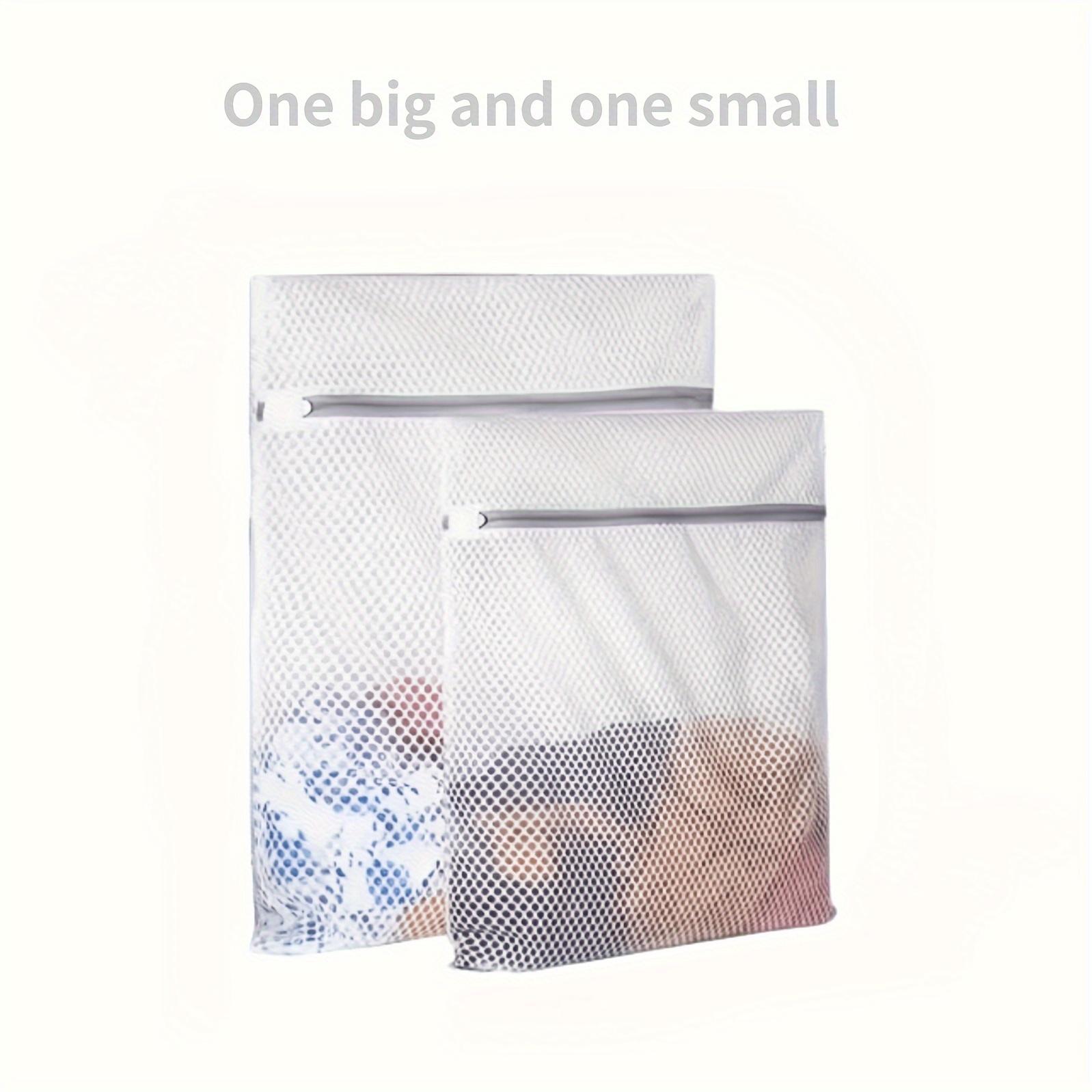 

2 шт. дюймовых прочных сетчатых мешков-сотов для стирки деликатных вещей, прочный тканевый и многоразовый мешок для деликатной стирки белый