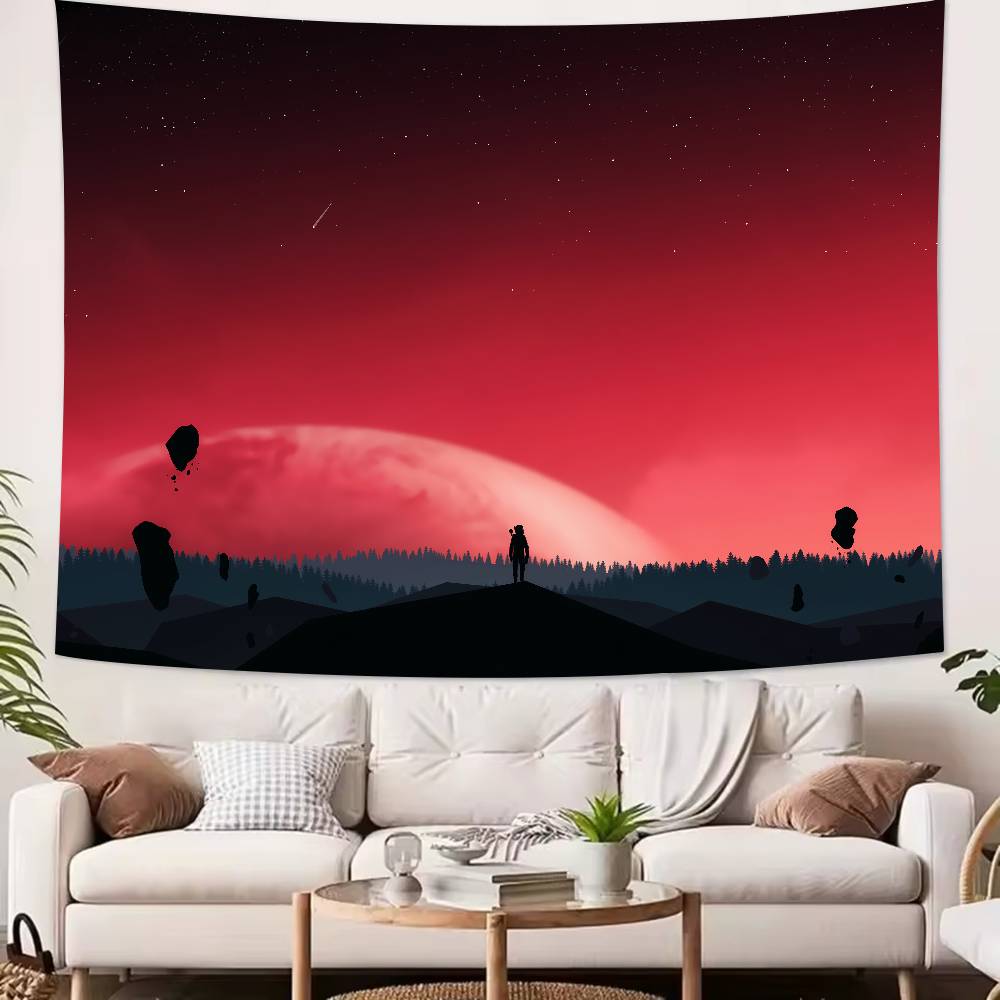 Mode Erkundung Rollenspiele Cool Heiß No Mans Sky Wandteppich Dekoration Schlafzimmer Wohnheim Hintergrundtuch Wandteppich