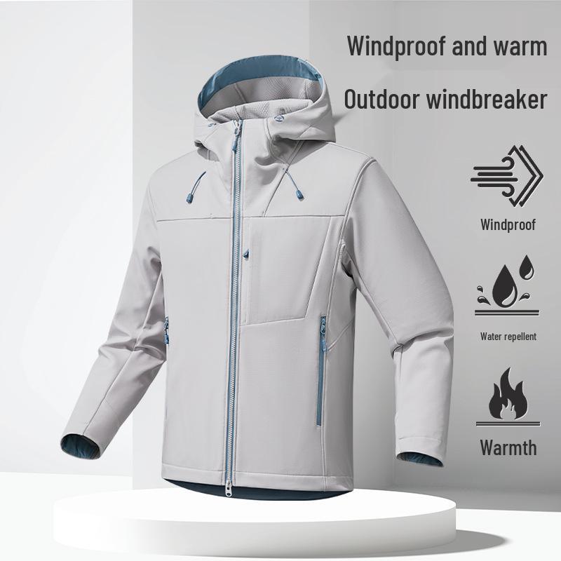 Wodoodporna Miękka Kurtka Softshell dla Par - Ciepła Odzież Sportowa na Zewnątrz do Wędkarstwa, Kolarstwa, Alpinizmu