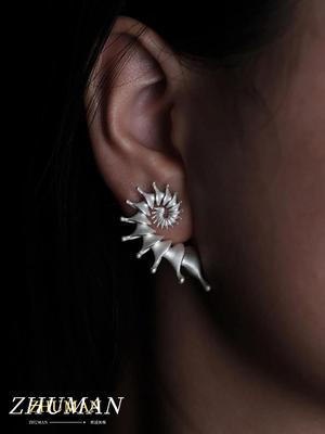 ZHUHE Conch Stud Earrings Vintage Style For Women Men's Jewelry Accessories Party Gifts