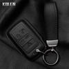 Leather Car Key Case Cover Shell for Land Rover Range Rover Sport Evoque Velar Discovery Jaguar XE XF E-Pace F-Pace XJ Keychain