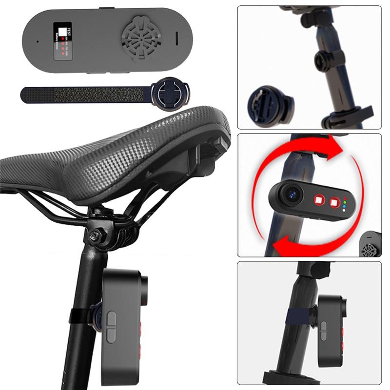 Cameră Lumini Spate - Cameră Unghi 150° Radar Lumini Spate Ciclism Bicicletă Lumină Spate Inteligentă cu Radar pentru Biciclete de Munte, Rutieră, E-Bikes