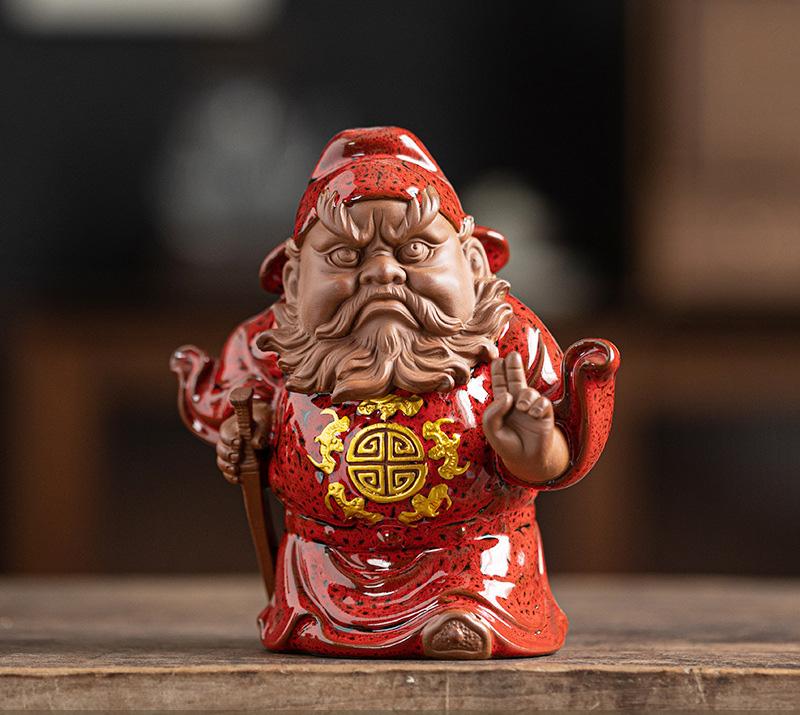Ceramics Tianshi Zhong Kui Statue Chinese Folk Figures To Ward Off evil Ornaments Deluxe Home Room Office Feng Shui Statue