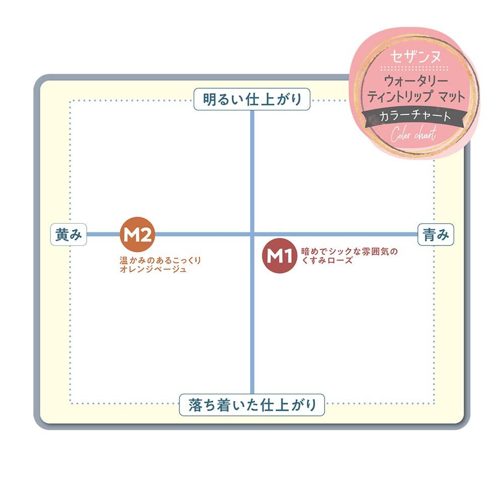 Cezanne Watery Tint Lip Matte M1 Dusty Rose Tint Formula Matte Lip 4.0g